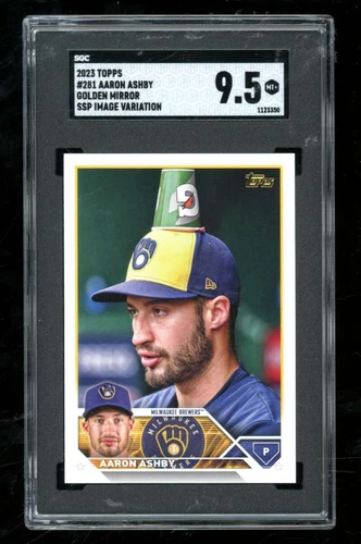 2023 Topps Aaron Ashby Golden Mirror Image Variation SSP SGC 9.5 ES9186
