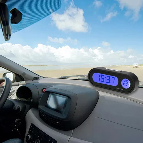 Car Electronic Clock Luminous Thermometer LED Digital Display Dashboard Clock A - Picture 5 of 9