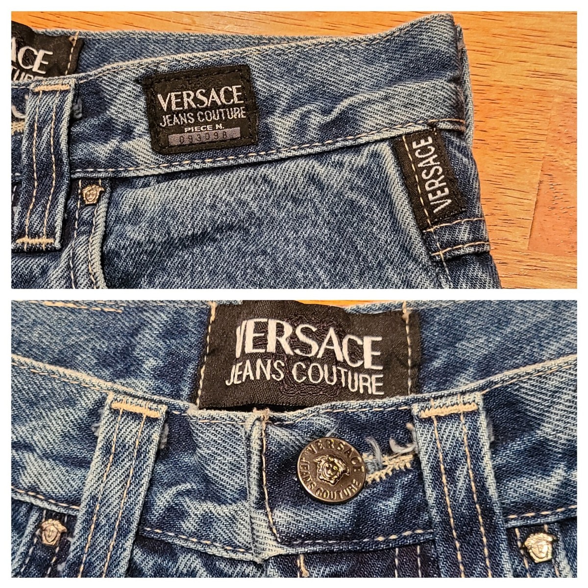 Vintage 90's Versace Couture Jeans Blue Jeans Made in Italy