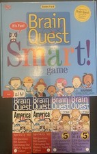 Brain Quest Lot: Brain Quest Smart Board Game VGC  4 Card Decks: Grades 4  5