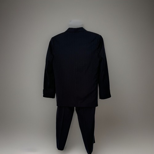 Chaps Boys Sz 12 Regular 16 Navy Pinstripe Two Piece Dress Suit- Worn 1X - Picture 2 of 10