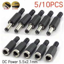 5/10PCS DC Power Male Female Plug Jack Connector 5.5x2.1mm Cable Socket CCTV