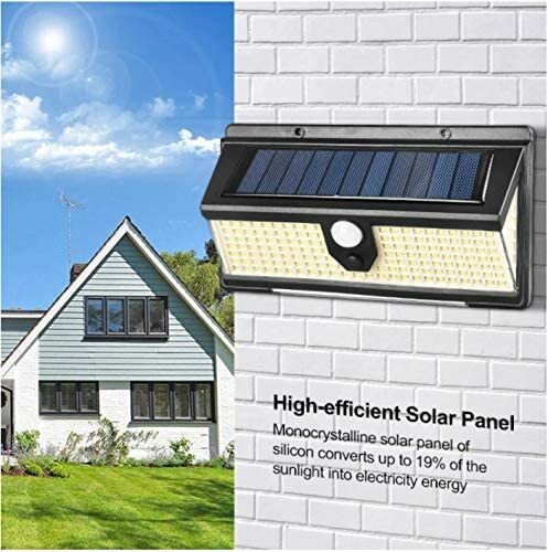 Pack 2 Luces Luz Solar Exterior Super Brillante 190 LED 3300 Lumens Impermeable - Imagen 5 de 9