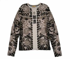 YMX YellowMan Boys Madkool Sepia Yakuza Tattoo Long Sleeve Tee XXS