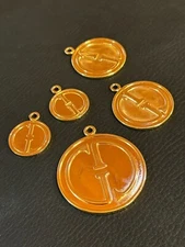 GUCCI Key holder Key ring Keychain Bag charm AUTH Gold Logo Coin Parts Vintage