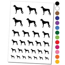 Saluki Dog Solid Temporary Tattoo Water Resistant Fake Body Art Set Collection