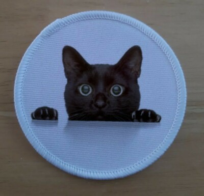 Schwarze Katze Kätzchen Patch Abzeichen