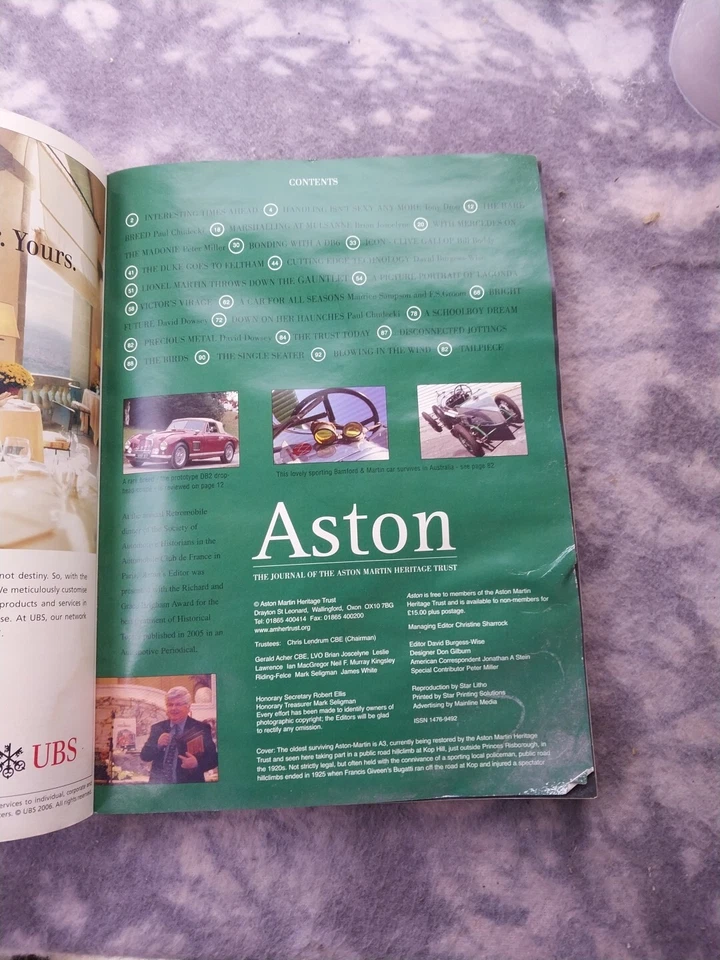 Aston the journey of the Aston martin heritage trust issue 8 2006 - Image 2 of 4