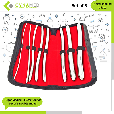 #ad CynaMed Hegar Medical Dilator Sounds Set of 8 Double Ended Instrument 7.5inch $19.99