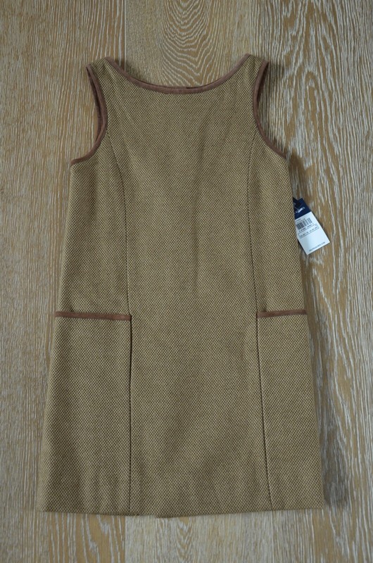 Ralph Lauren Girls Brown Tweed Dress Size 6 NWT