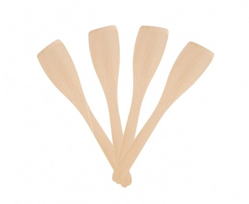 4 x 12" (300mm) Beechwood Wooden Flat Spatula, Ideal Cooking, Baking, Decorating - Picture 2 of 3