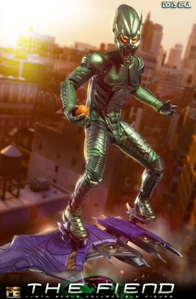 marvel The Fiend Deluxe Toys Era PE007A Green Goblin Spider-man 1/6 No Hot Toys - Immagine 2 di 4