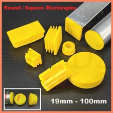 Round/Square Plastic End Caps For Tubing Pipe Inserts Plugs Bungs Furniture Feet