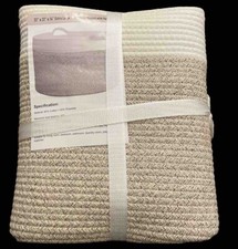 22  X 22  Cotton Rope Basket, Extra Large Basket with Handles for Blanket, Bl...