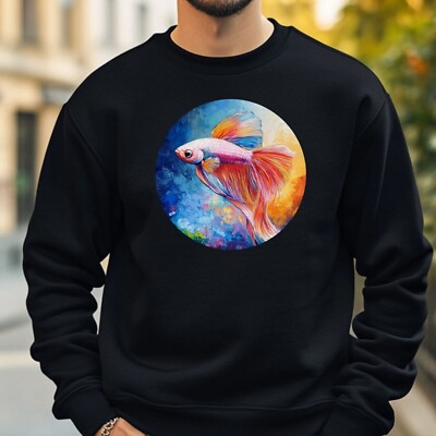Fighting Fish Portrait Sweatshirt Cosy and Perfect for Any Occasion S to 4XL