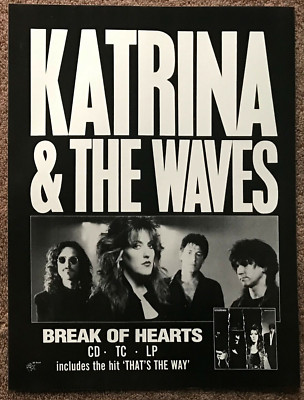 KATRINA AND THE WAVES - BREAK OF HEARTS 1989 Full page UK magazine ad
