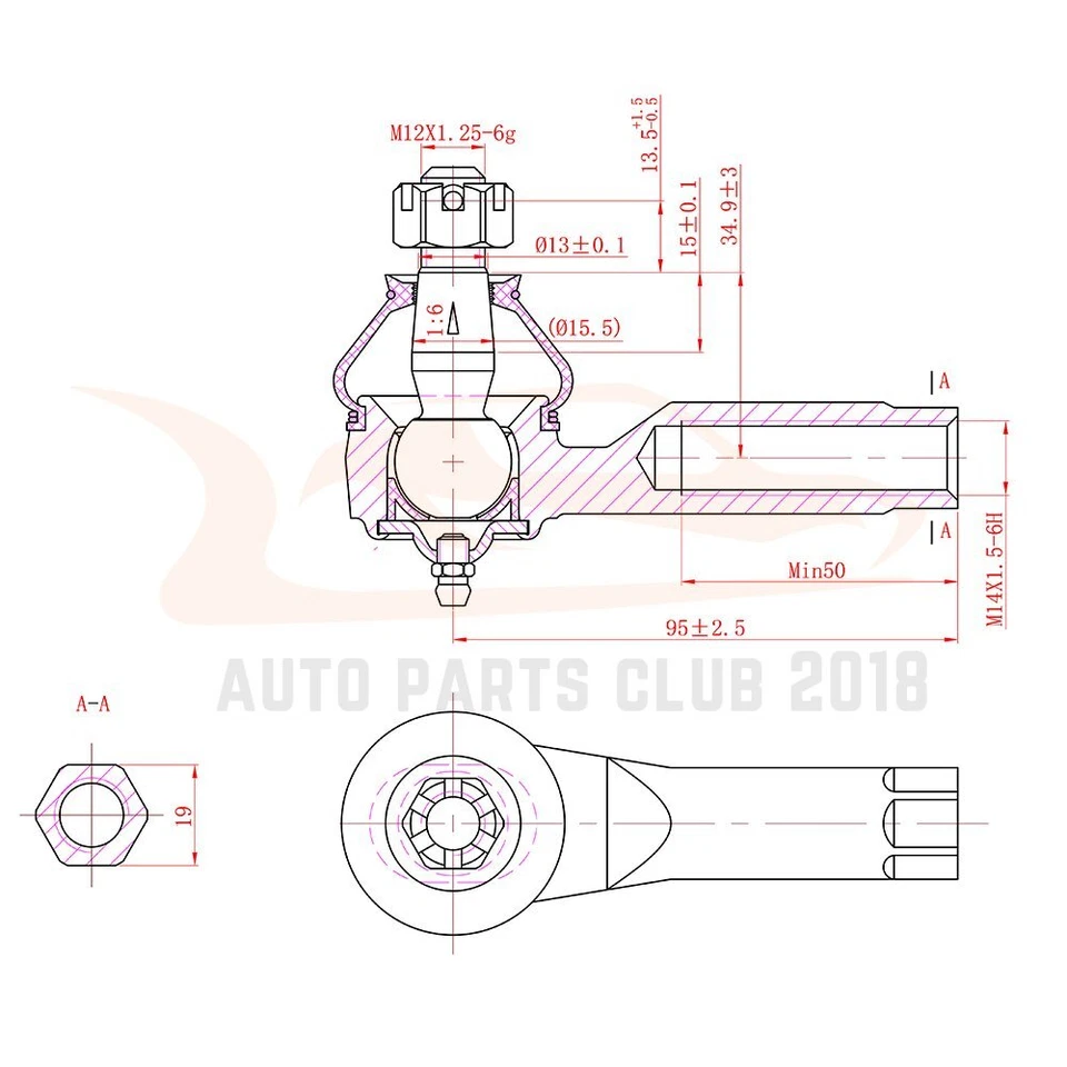 2000-2003 For Nissan Maxima 8PCS Front Lower Control Arms Sway Bars Tie Rods Kit - Image 2 of 4