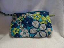 Vera Bradley Medium cosmetic in teal floral pattern