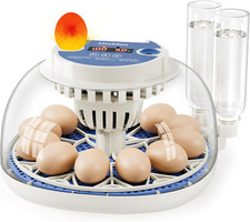 Egg Incubator, Temperature and Humidity Display, Automatic Egg Turning, Egg Cand