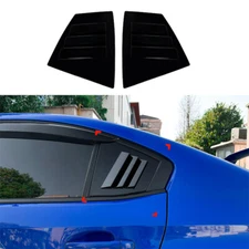 Gloss Black Side Rear Window Louver Shutter Cover For Subaru WRX STI VA 2014-21