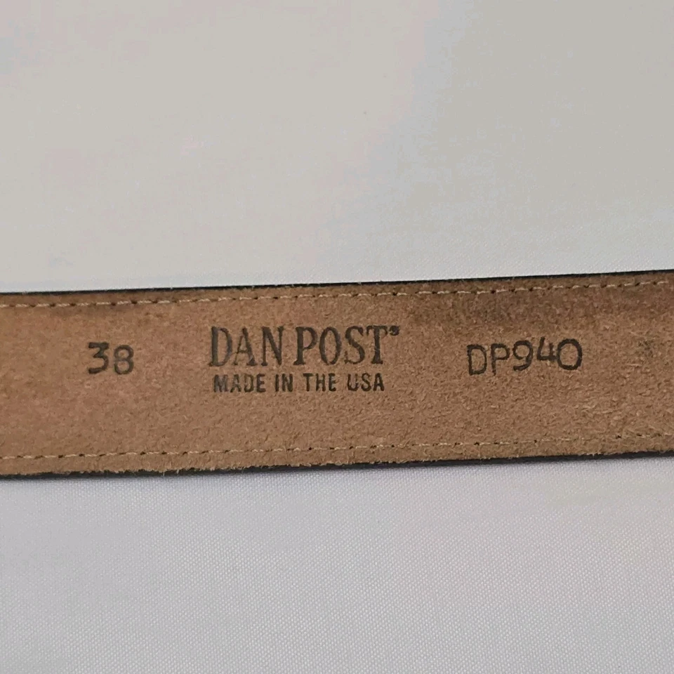 Cinturón De Colección Dan Post Cuero Marrón Para Hombres 38 Vaquero Western Informal Rodeo DP940 EE. UU. Foto 2 de 4