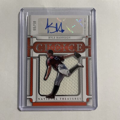 2023 Panini National Treasures Kyle Harrison Ecklar's Choice Jersey Auto 85/99