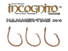 Legal 20/0 Hammer-time Circle Hook Tru-Sand Coated Land-based Shark 3 Pack