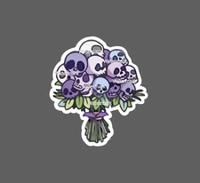 Skull Flowers Sticker Boutique Waterproof