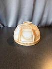 Antique Satin Milk Glass Paneled Lamp Light Shade 2-1/4" Fitter Deco Art Nouveau