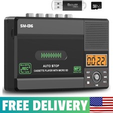 Cassette to MP3 Converter, USB C/SD, Record to Computer, 16GB Card Included