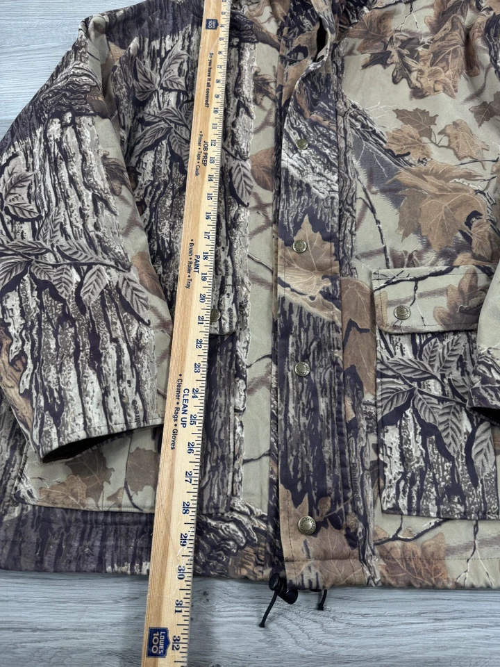 Chaqueta Cabelas De Colección Para Hombres L Camuflada 3D Marrón Hecha en EE. UU. Realtree Shell Con Capucha Foto 4 de 4