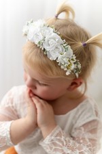 White Flower Hairband Girls Birthday Party Floral Headpiece Hair Accessories