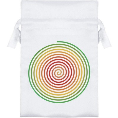 Satin Kordelzug Beutel/Beutel ''Bunte konzentrische Spirale'' (SB056351)