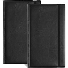 2 Leather pu Business Cards Holder Case Organizer 180 Name ID Credit Card Book