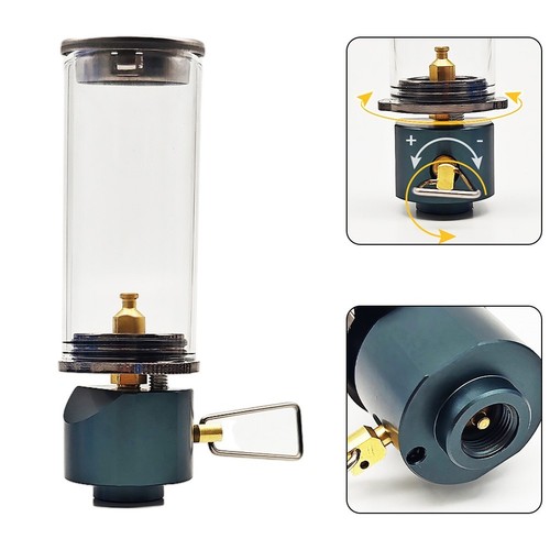 Campingmoon Lanterne à gaz de camping portable en verre avec bougie