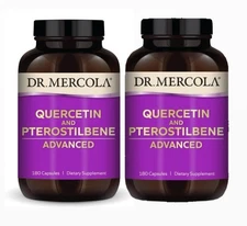 (2) Dr. Mercola Quercetin & Pterostilbene Advanced Dietary 180 Capsules 10/24