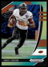 2020 Panini Prizm Draft Picks Prizms Green and Yellow Chris Carson 087/249