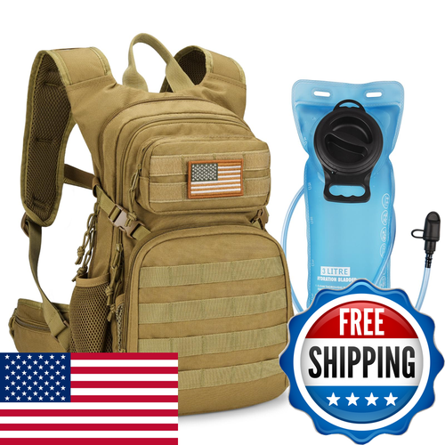 Cvlife Hydration Backpack 3L Tpu Water Bladder 22L Tactical Hiking Backpack For - Picture 1 of 8