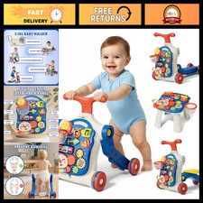 5-in-1 Baby Push Walker Toy for Boys - Adjustable, Interactive, Learning Fun