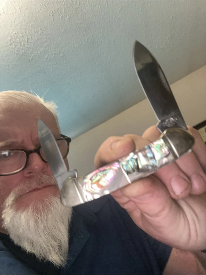 Navaja de Bolsillo Remington Collector Series Abulón 2 Hojas Canoa Hacer R. Oferta ¡Ve!! Foto 2 de 4