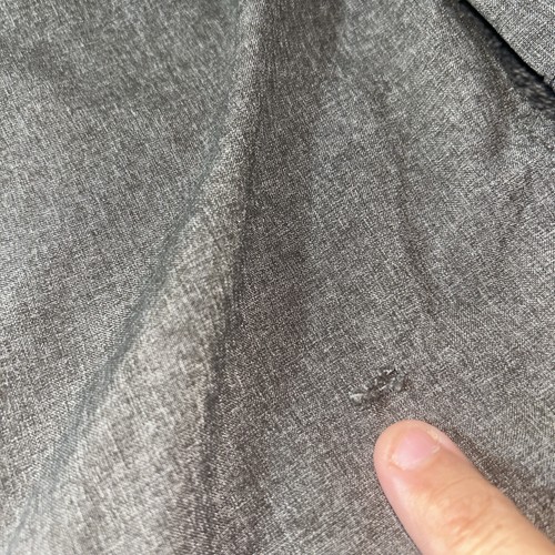 C.C. Filson Shirt Mens Large Right Hand Shooting Pocket Gray/ Brown Distressed - Picture 2 of 16