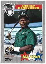 2022 Topps 1987 All-Star Black Rickey Henderson #235/299 - Oakland Athletics