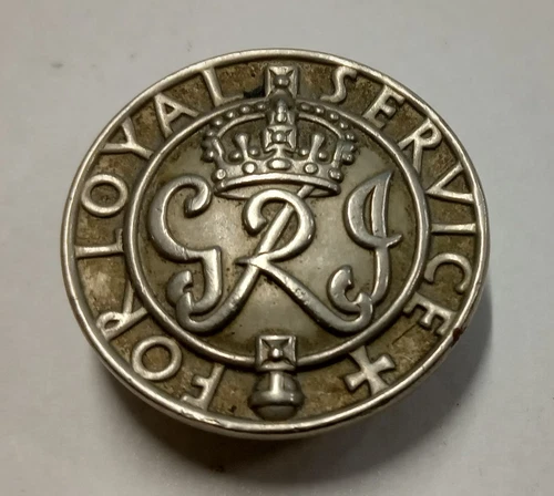 WW2 Period 'For Loyal Service' Discharged Veteran's Wound Lapel Badge