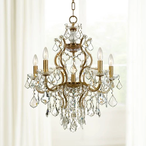Crystorama Filmore 23" 6-Light Traditional Gold and Crystal Chandelier - Picture 1 of 3