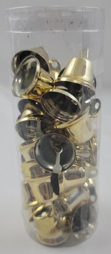 Ashland Craft Christmas Jingle Bells in Tube New 24 Gold 1 inch - Bild 2 von 3