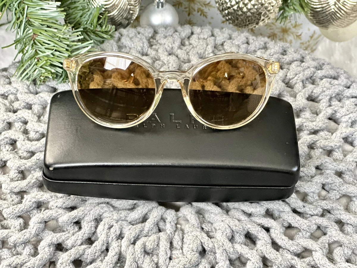 Vtg Ralph Lauren Sunglasses Tortoise Shell Women Round Polarized RA5232 Ralph Lauren Sunglass Dark Tortoise Brown Gradient Polarized  main image 2