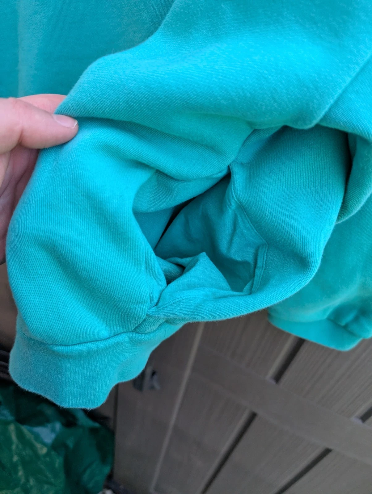 Felpa con cappuccio Fear Of God Essential Pull Over verde foglia come nuova taglia XL streetwear