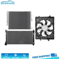 Aluminum Radiator Condenser & Cooling Fan Kit For 2015-2020 Dodge Durango 5.7L