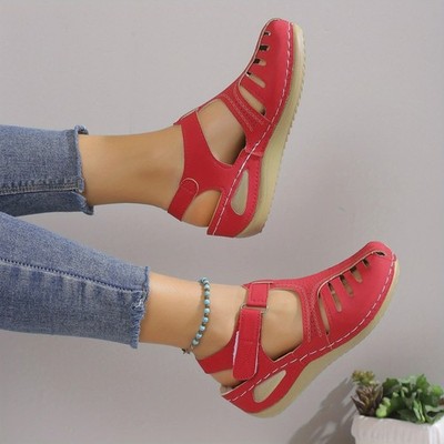 Womens Summer Orthopedic Wedge Sandals Walking Slingback Flat Casual Shoes Size