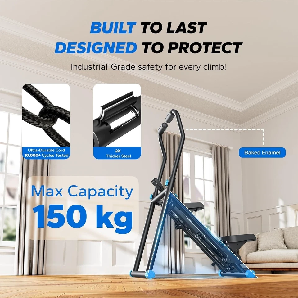 Stair Stepper Vertical Climber Exercise Machine Home Gym Compact Foldable Cardio - Image 4 of 4